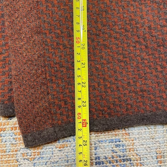 VTG Chiaramente Small Cape/Cardigan Wool Blend Orange/Red/Gray - Picture 5 of 11